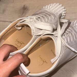 White Christian Louboutin sneakers worn twice size 43